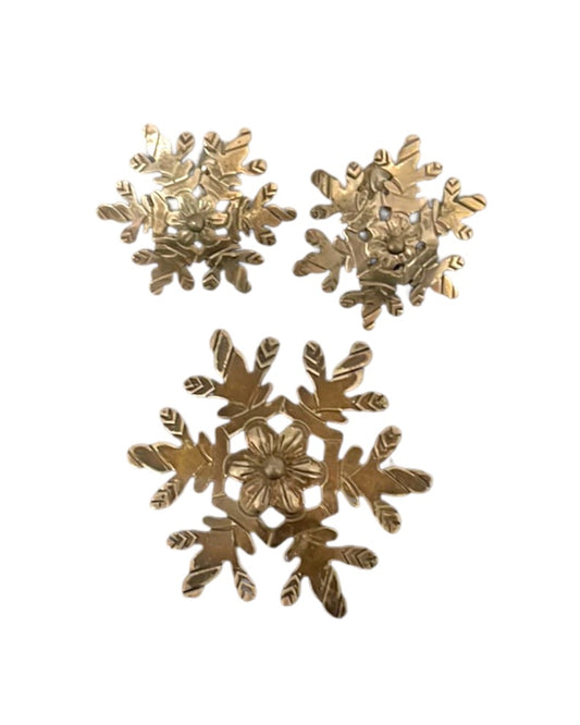 Vintage Snowflake Jewelry Set