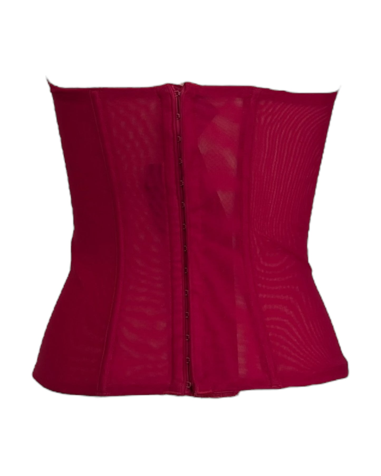 2000s Red Mesh Bustier