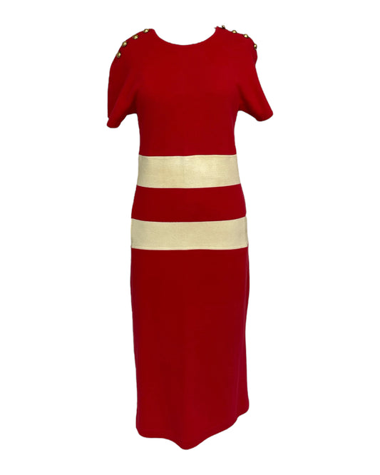 1980s Red With Passion Dress