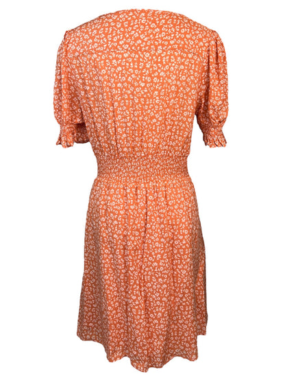 Contemporary Floral Creamsicle Dress