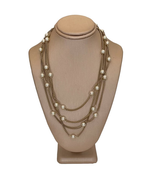 Vintage Infinity Pearl Necklace