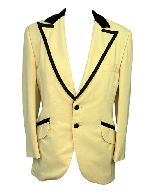 1970s Yellow Formal Tuxedo Jacket