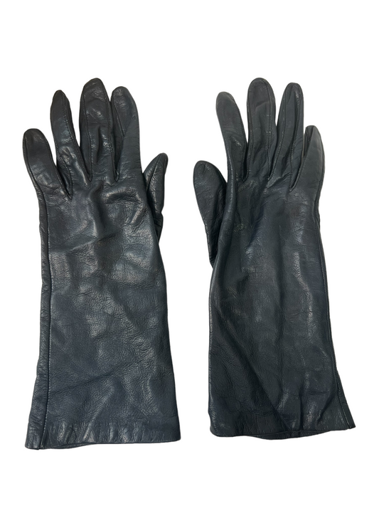 Vintage Navy Blue Driving Gloves
