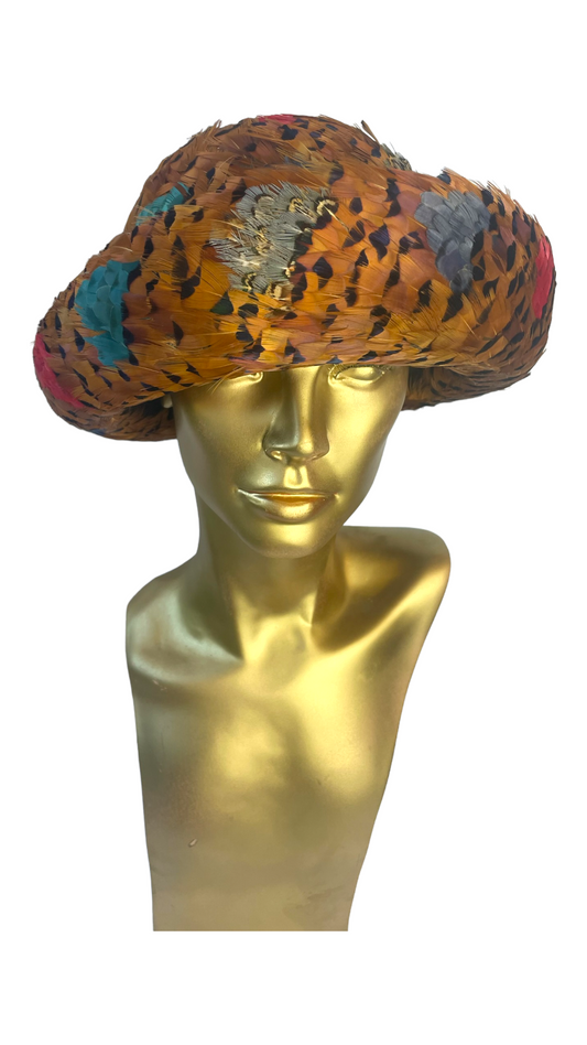 Vintage Ethel Atkin Feather Hat