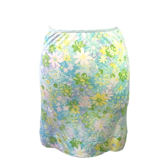 Vintage Pastel Floral Skirt Slip