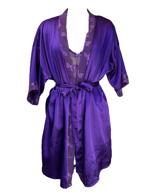 1980's Rich Purple Slip Set