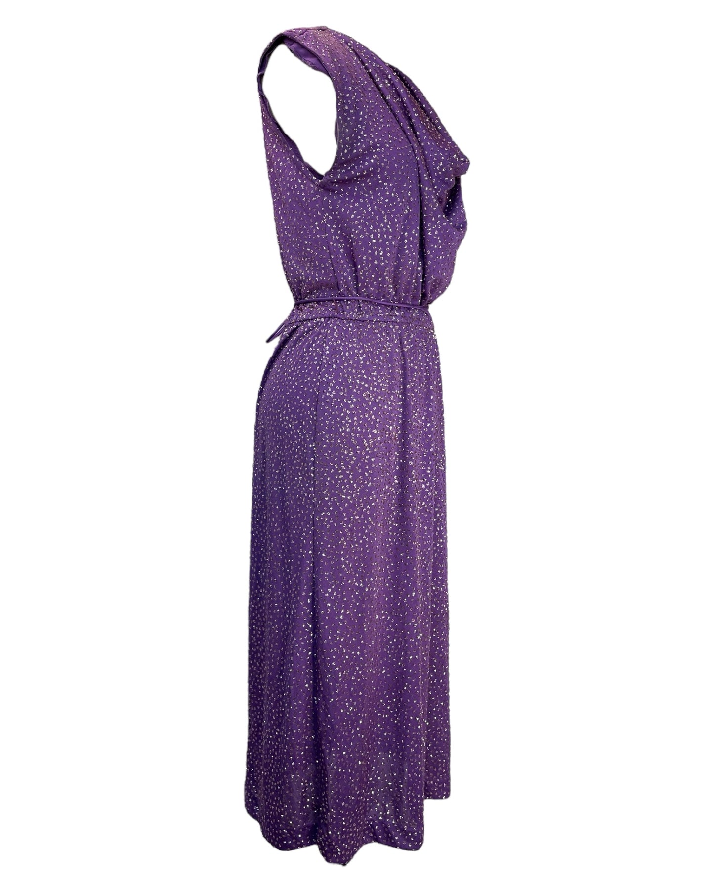 1970's Purple Disco Queen Dress