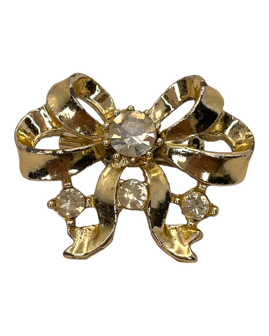 Vintage Sparkly Bow Pin
