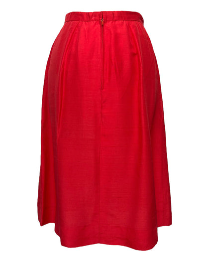 Vintage Silk Poppy Skirt