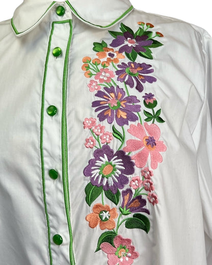 1980s Mackie Florals Button Down*