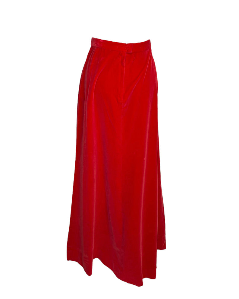 Vintage Red Fuzz Skirt