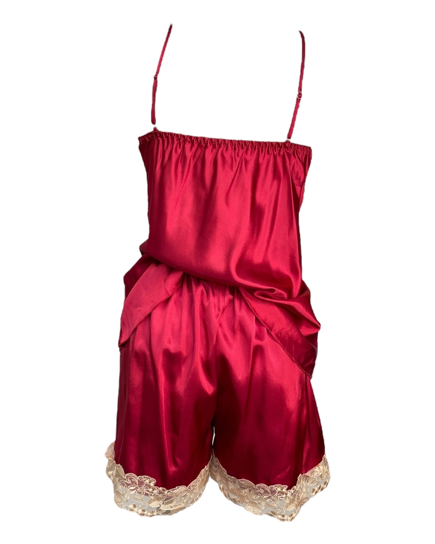 Y2K Cherry Red Pajama Set