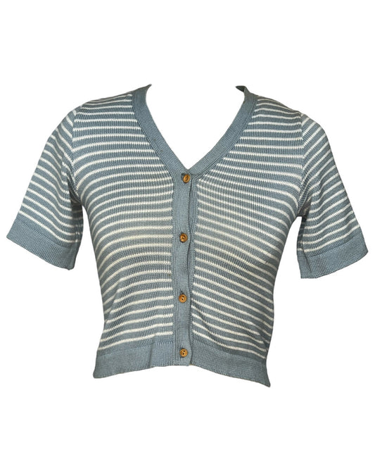 Vintage Baby Blue Stripes Sweater*
