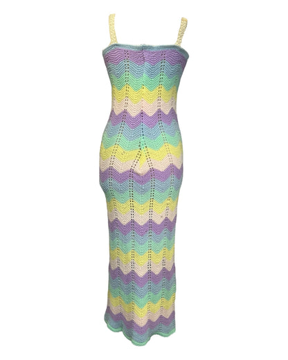 Pastel Crochet Sheath Dress