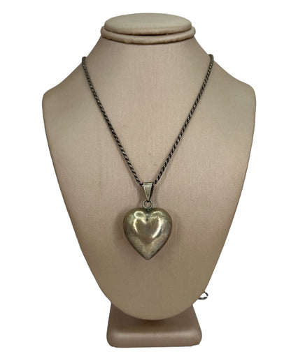 Vintage Sterling Heart Necklace