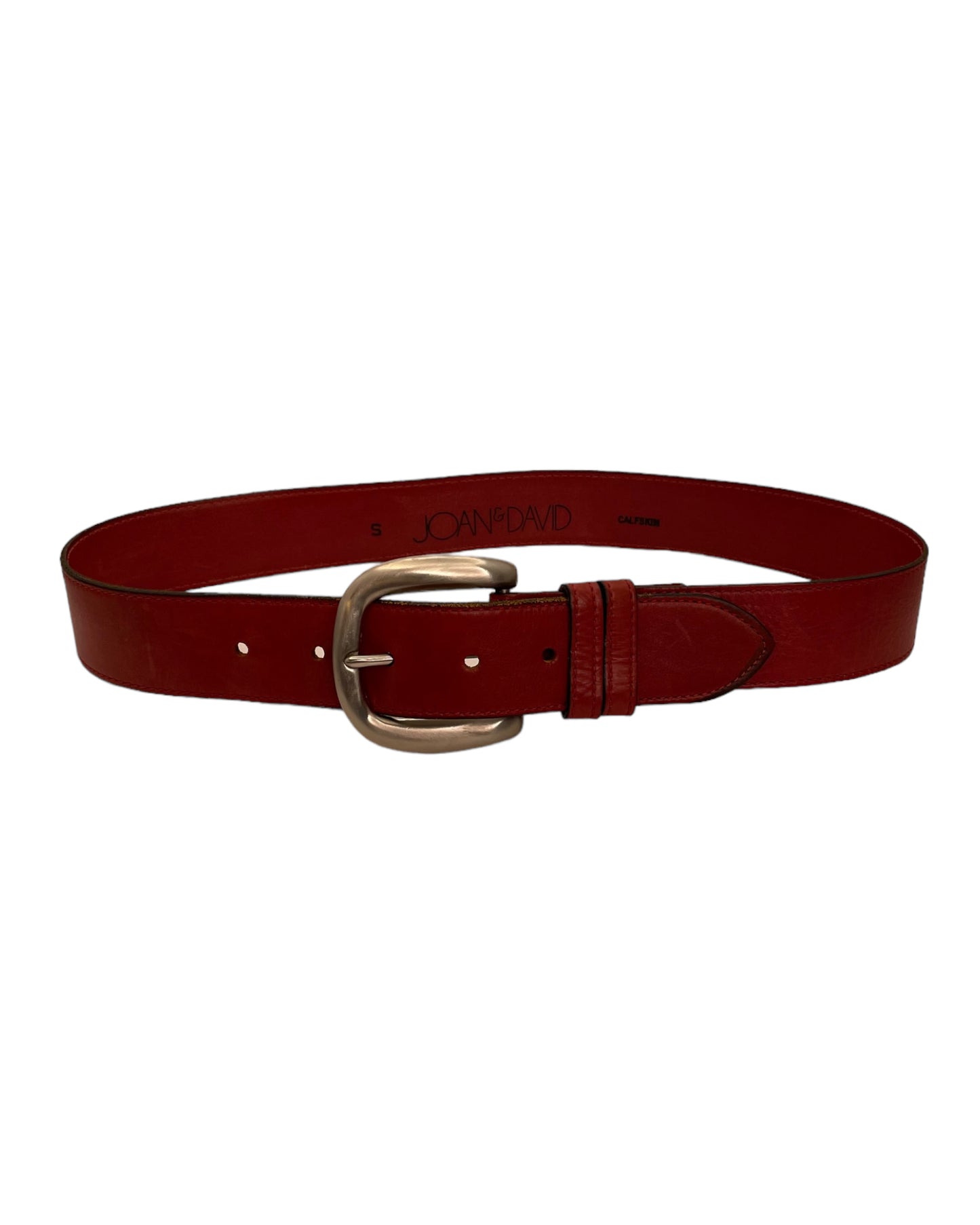 1990s Red Leather Belt