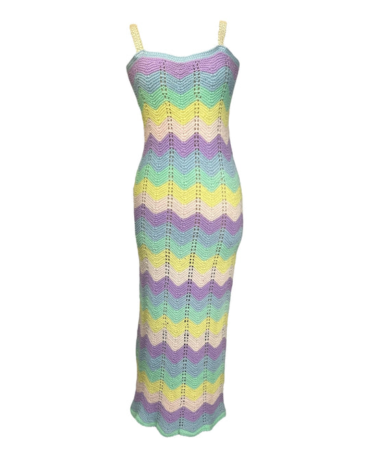 Pastel Crochet Sheath Dress