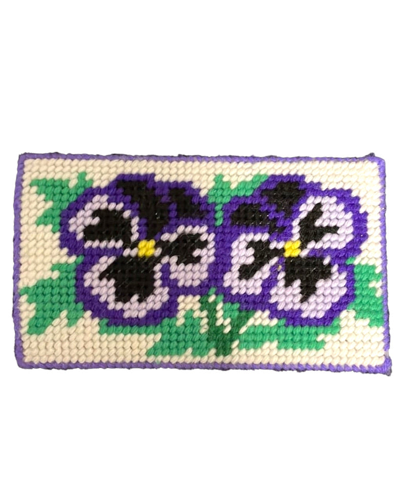 Vintage Needlepoint Eyeglass Case/Cellphone Holder