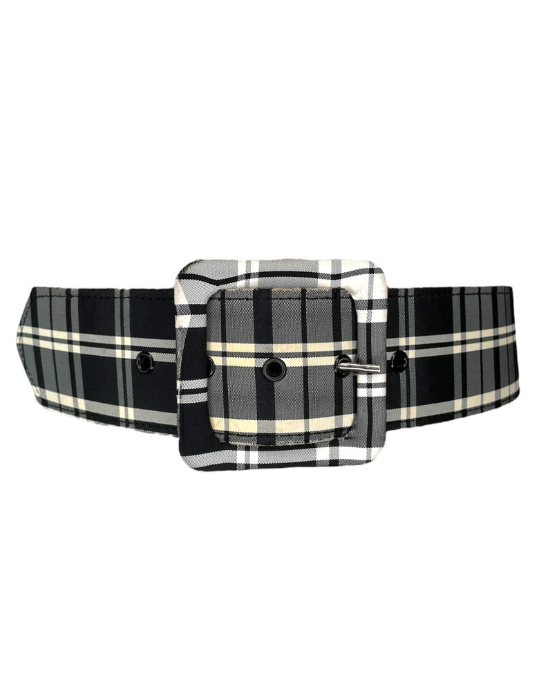 Vintage Plaid Problem Belt