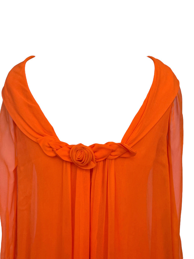 Vintage Formal Tangerine Dress*