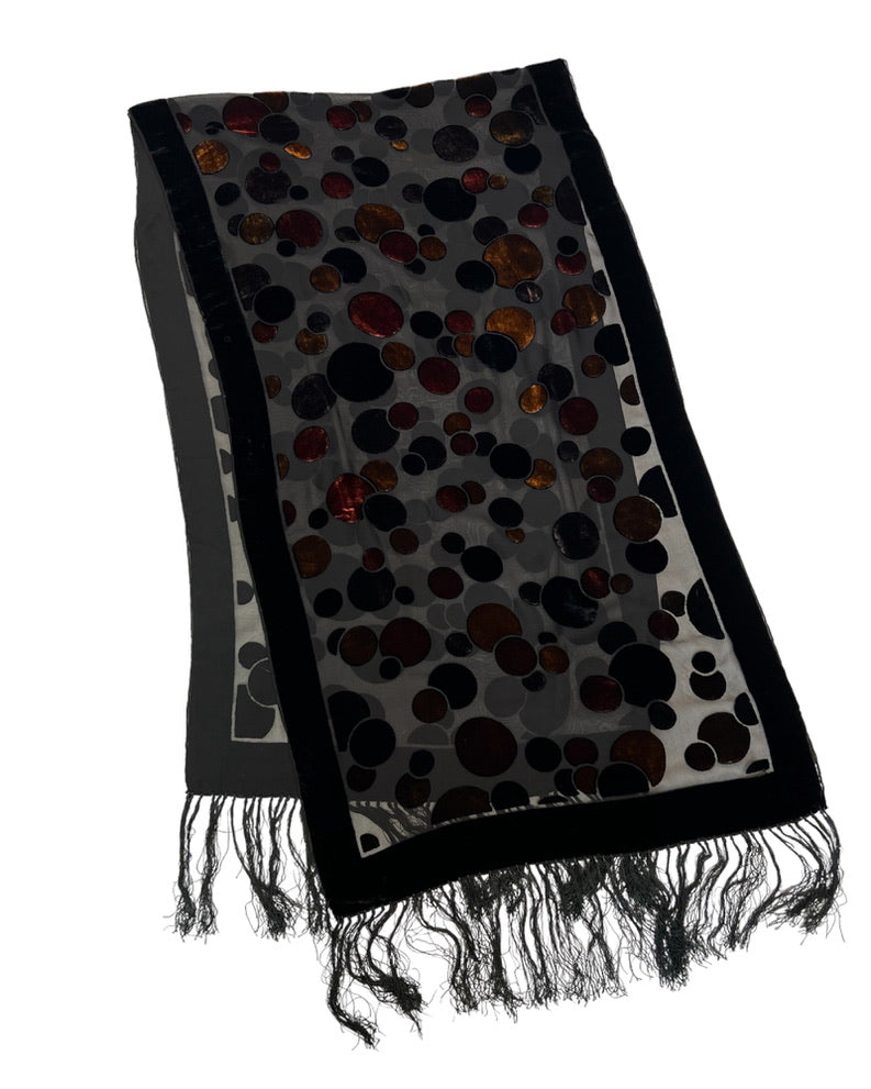 Vintage Polka Dot Embers Scarf