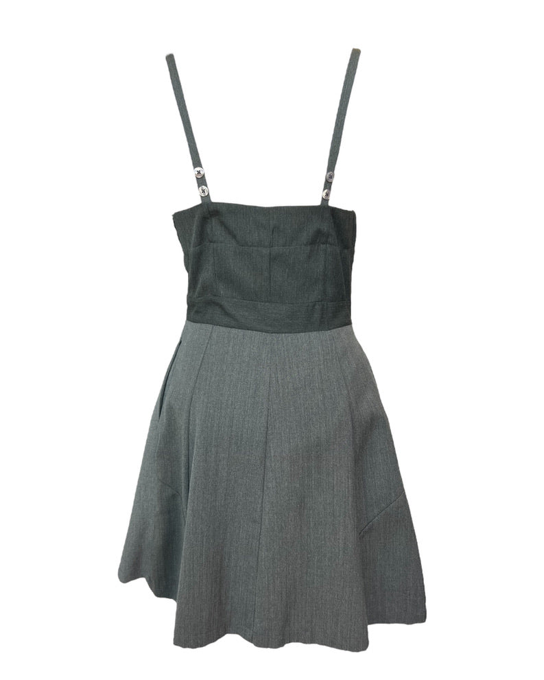 Vintage Grey Suiting Dress