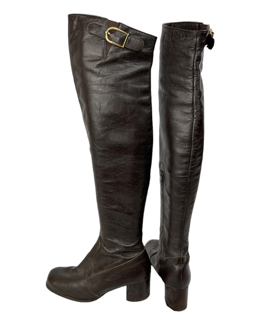 1970s Leather Gogo Boots
