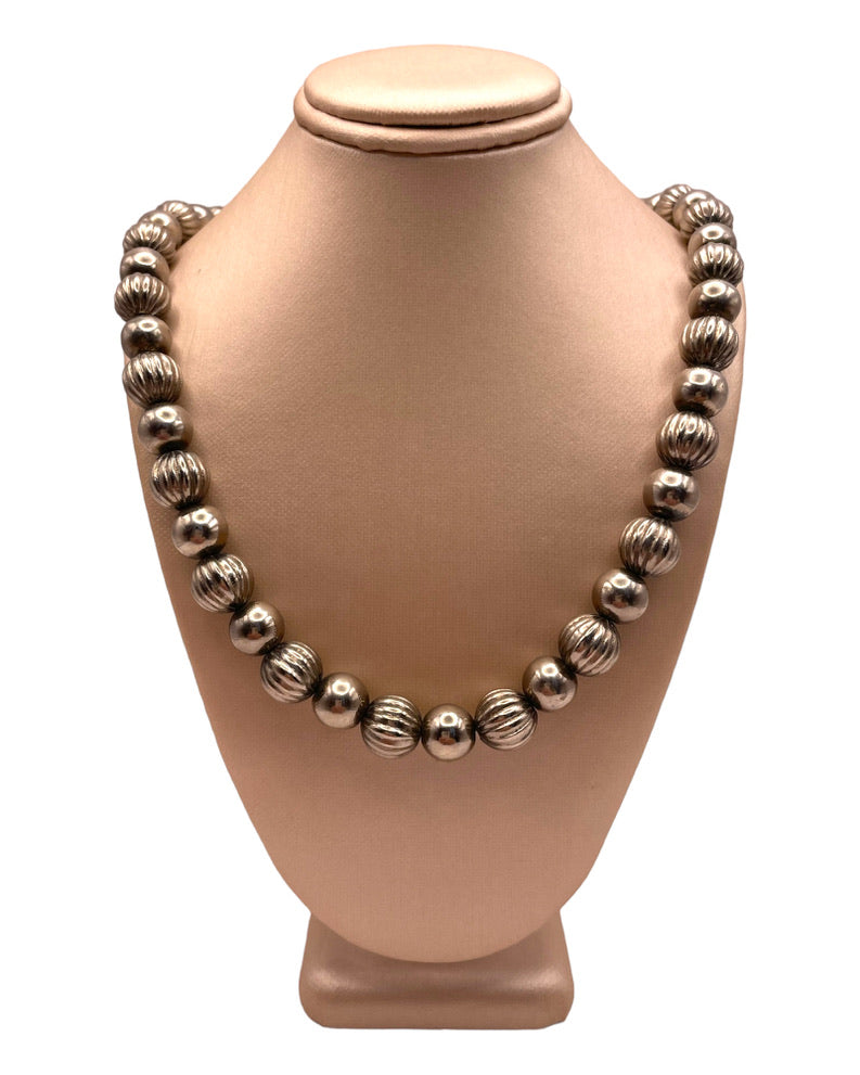 Vintage Silver Stone Beads Necklace