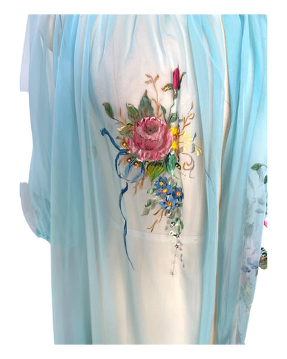 1950s Dreaming in Flowers Nightgown