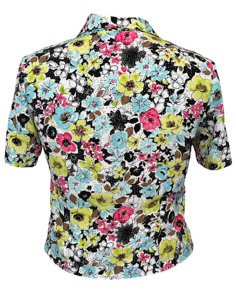 Vintage Neon Floral Shirt