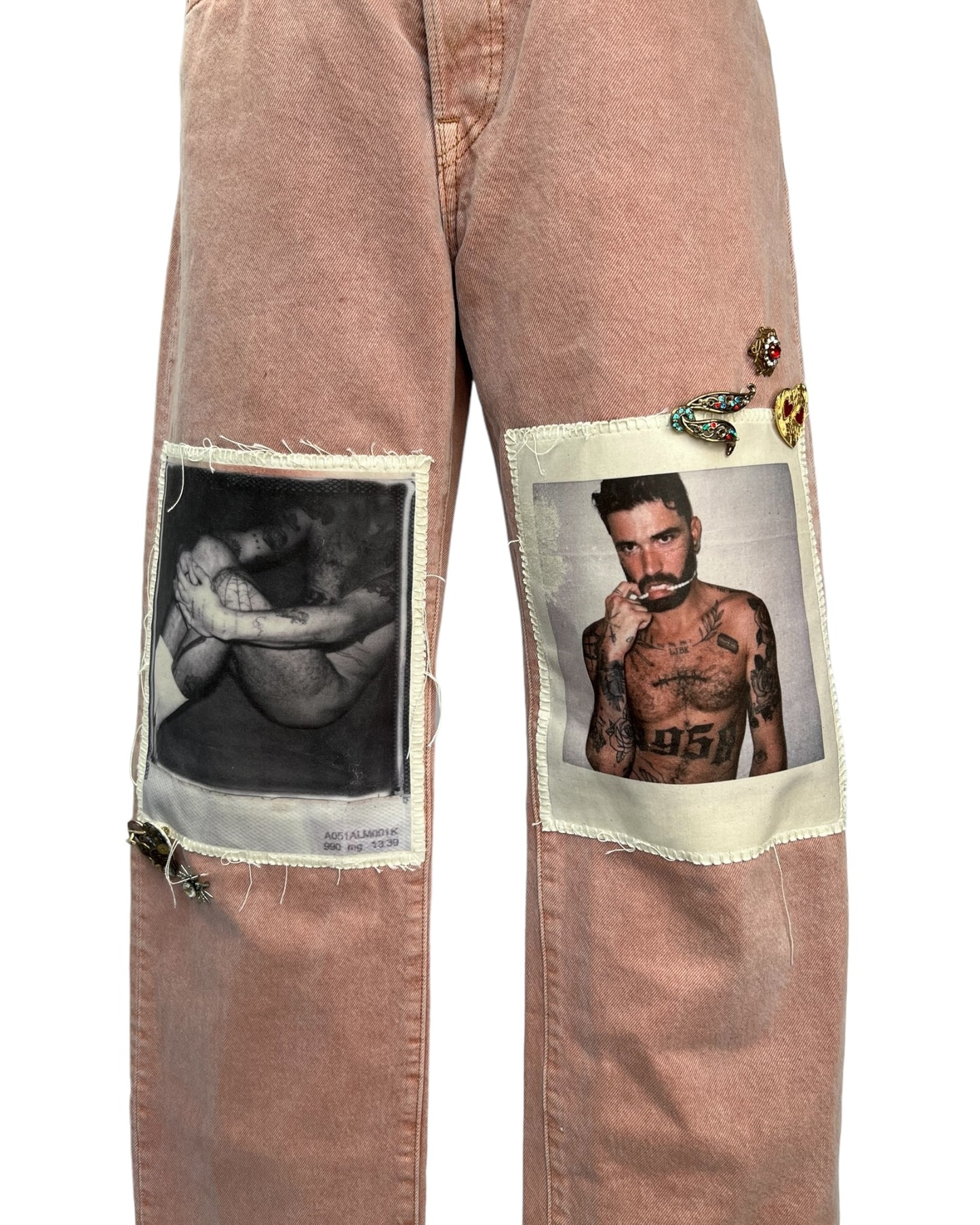 501 90s Nude Man Patched Jeans