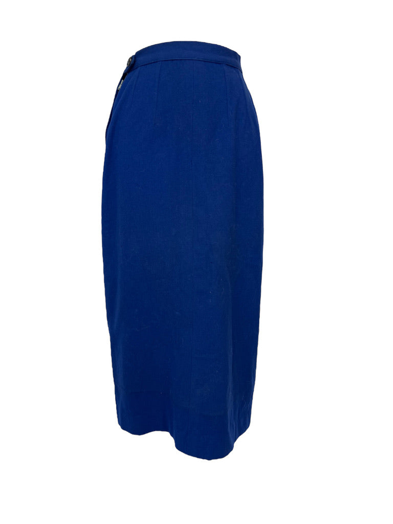 1950s Blue Wedding Skirt Suit