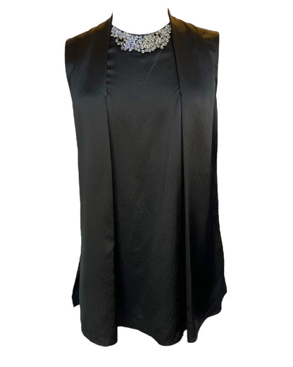 Contemporary Noir Beaded Tunic Top