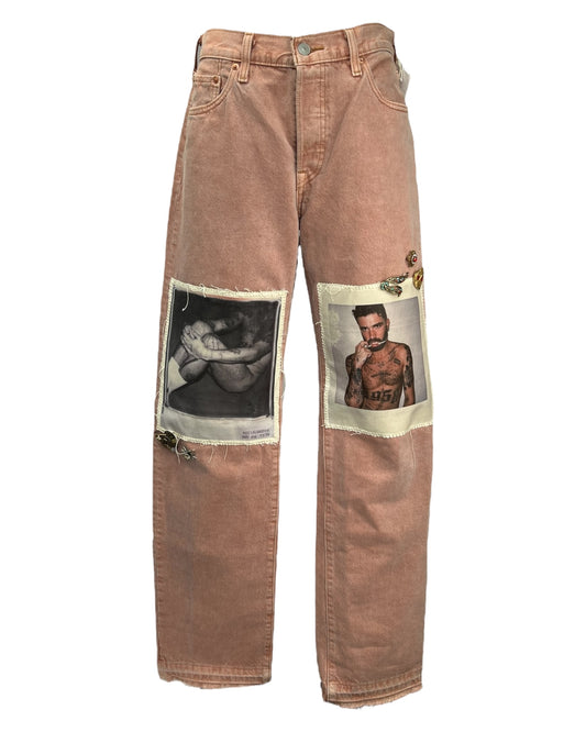 501 90s Nude Man Patched Jeans