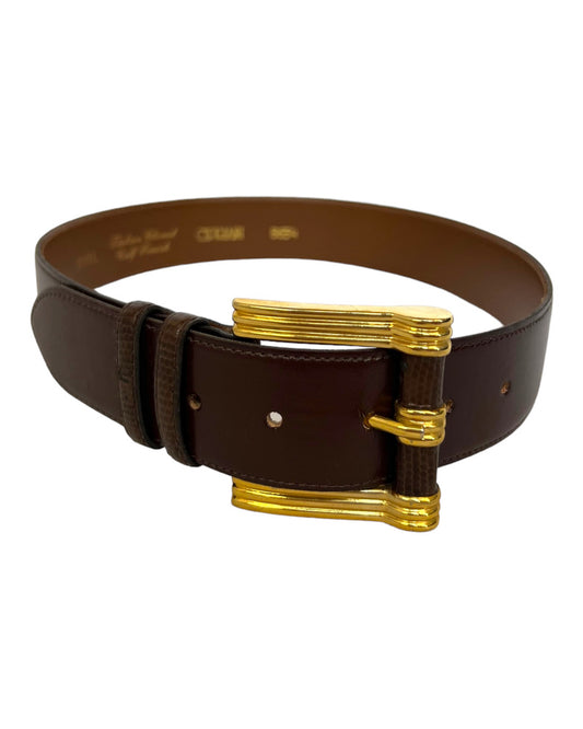 Vintage Gold and Chestnut Belt