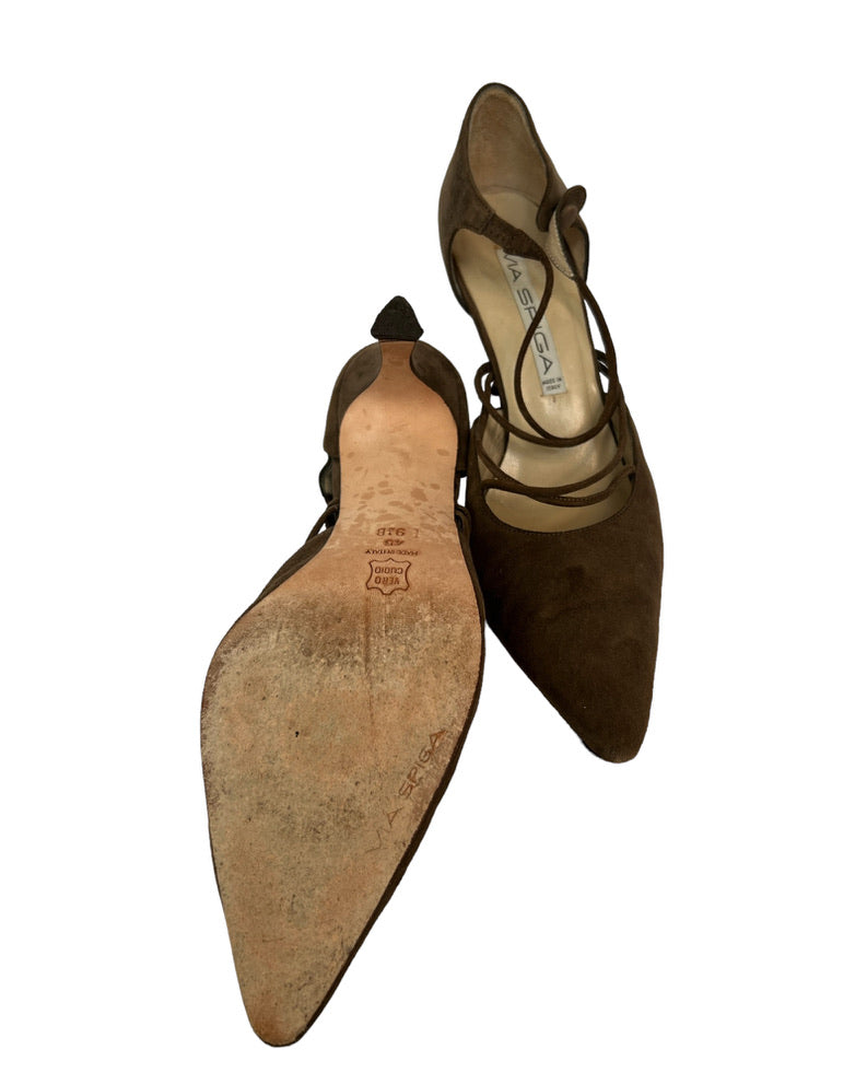 Vintage Brown Ballerina Shoes