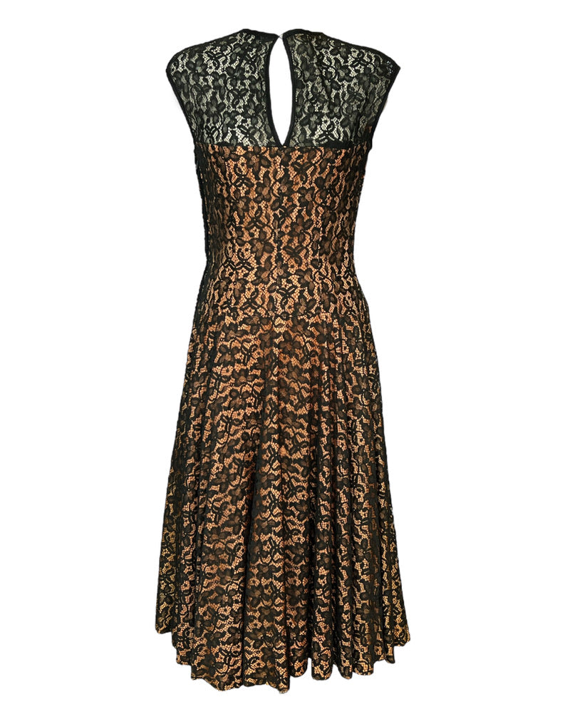 1950s Lace Femme Fatale Dress