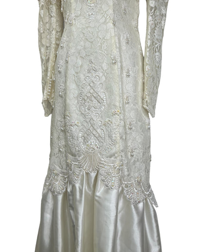 1980s Opulent Wedding Dress