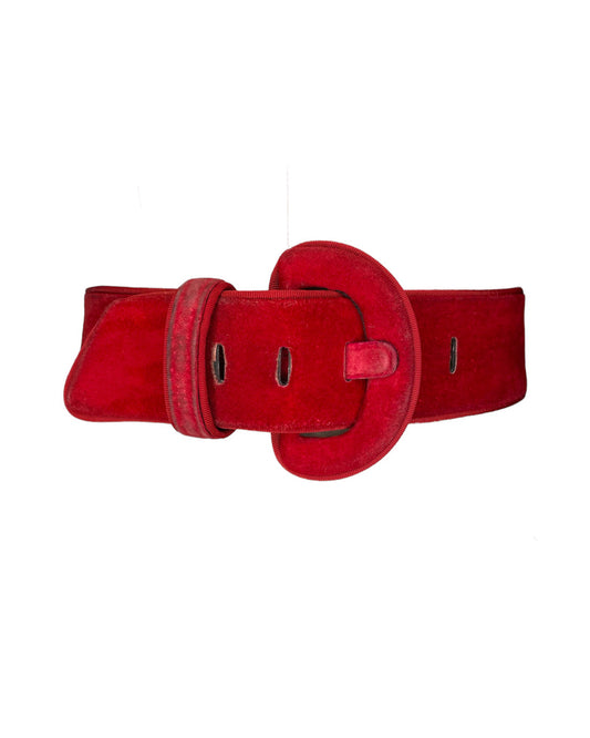1980s Hot Red Belt