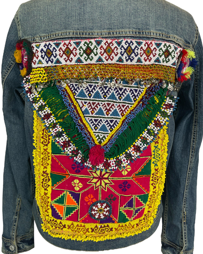 Vintage Beads Galore Denim Jacket