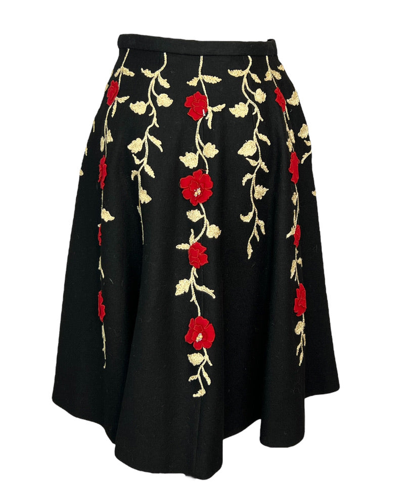 Vintage Winter's Rose Skirt
