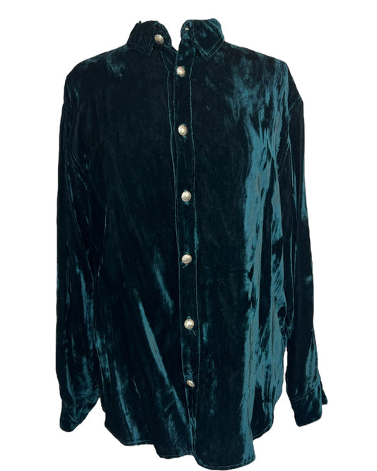 Vintage Midnight Velvet Shirt