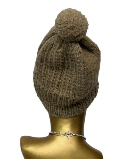 Vintage Warm Grey Beanie Hat