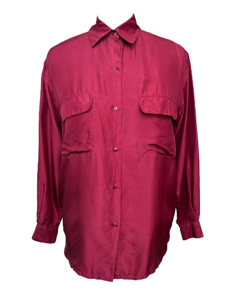 1990s Silk Cabernet Shirt