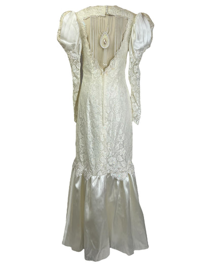 1980s Opulent Wedding Dress