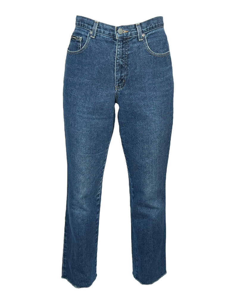 1990s Denim Fringe Jeans