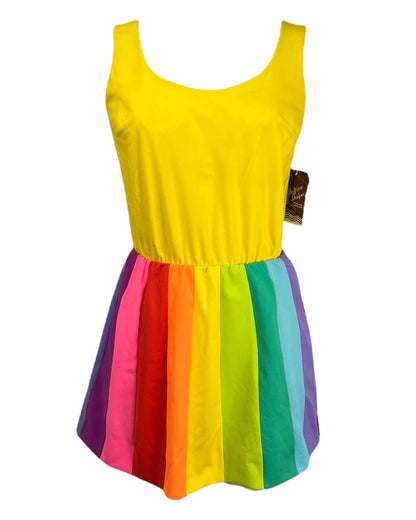 1960s Rainbow Skirt Swimsuit