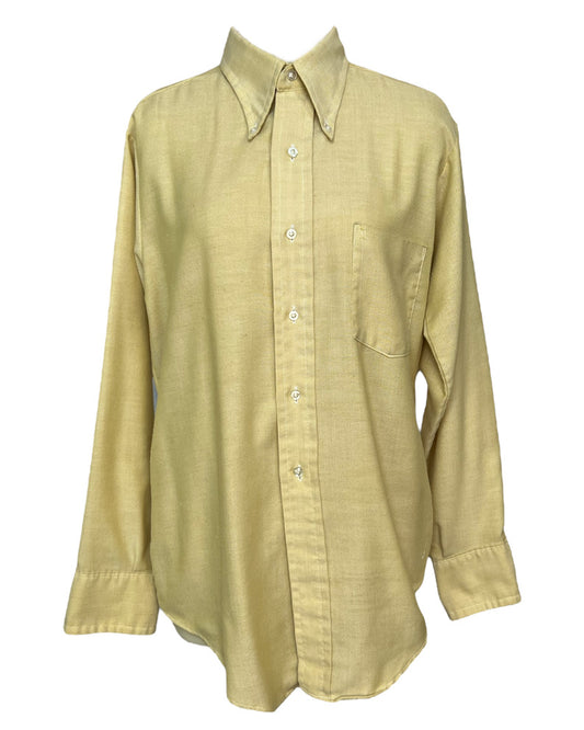1970s Butter Button Down Shirt