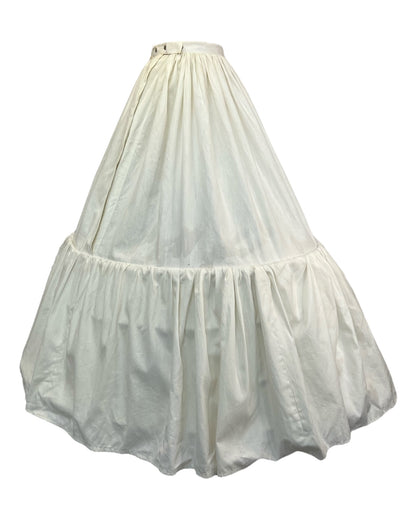 1950s Cotton White Hoop Skirt