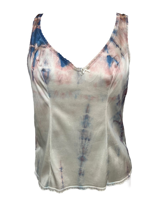 Vintage Cloudy with a Chance of Tie Dye Tank Top